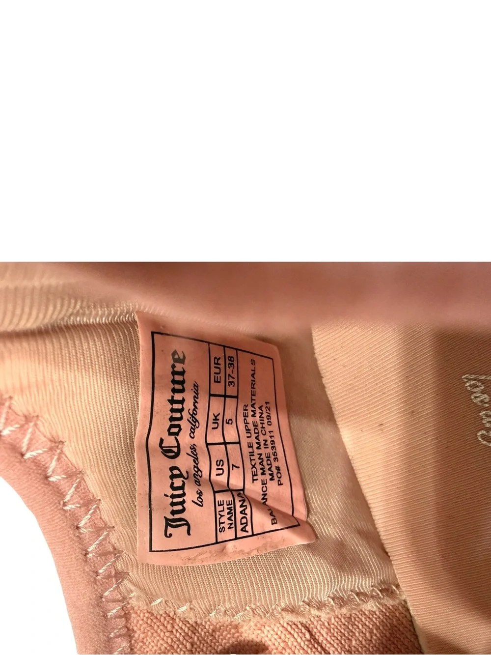 Juicy Couture Adana Blush Pink Rhinestone Chunky Sneakers Women’s Size 7